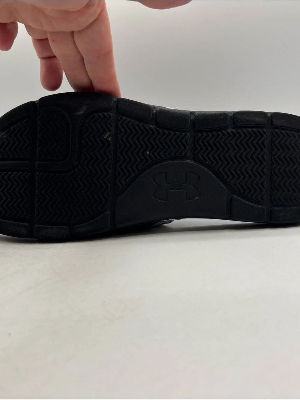 Under Armour UA Playmaker VI Slides Men’s Size 10 Black Silver Athletic Recovery